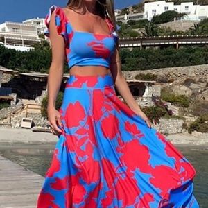 Bathing suit top and skirt